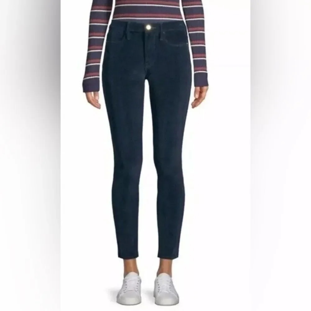 Frame Ali High Rise Cigarette Raw Edge Jean in Lupin, Size 26